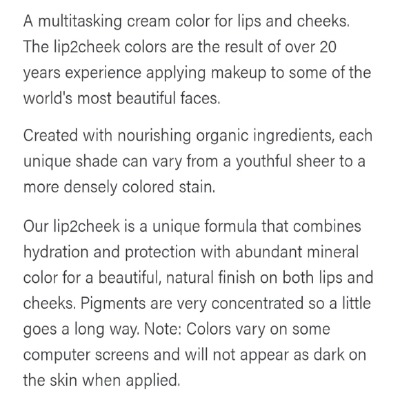 BNIB RMS BEAUTY lip2cheek color in DEMURE - Picture 3 of 6